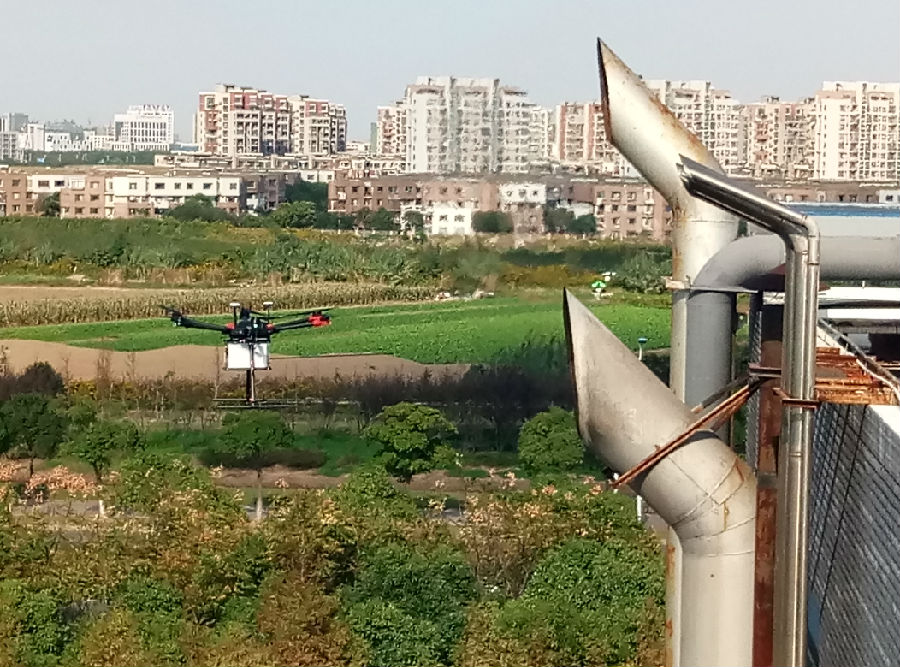 上海海事大学H-EMP100无人环保监测吊舱中国首飞运行成功